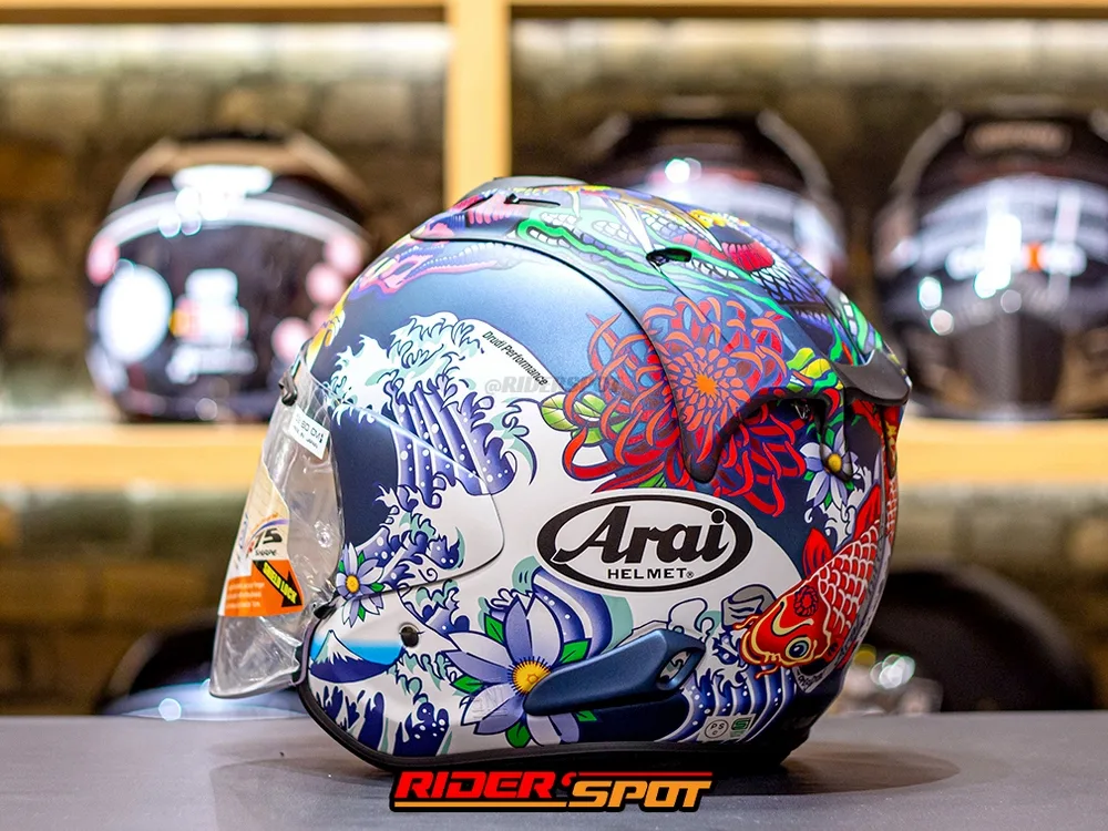 ARAI VZ-RAM Oriental Flat Blue Helmet - Gambar 5