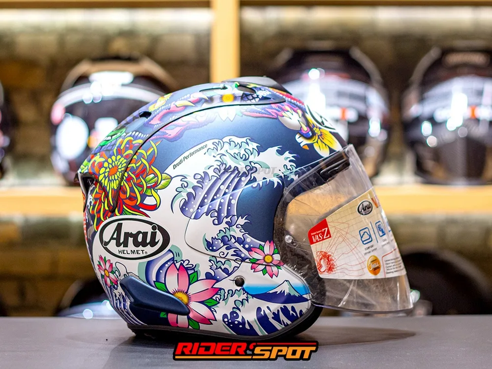 ARAI VZ-RAM Oriental Flat Blue Helmet - Gambar 3