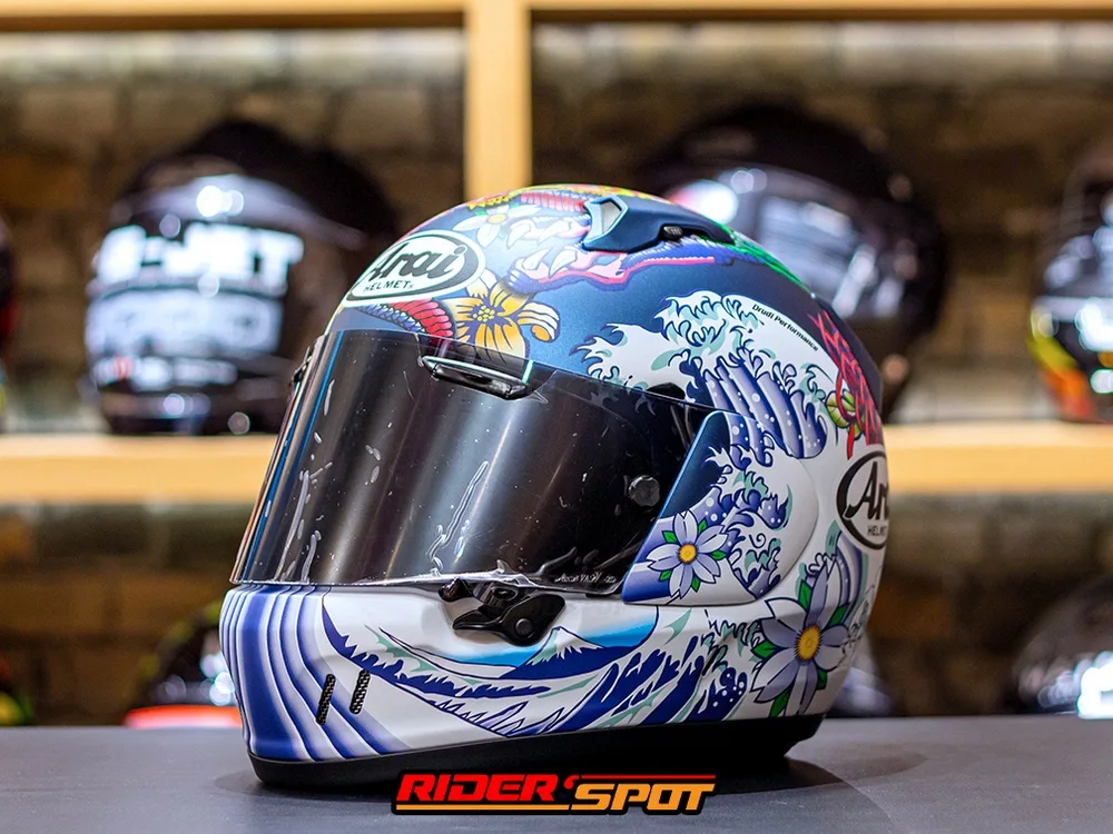 ARAI XD Oriental Flat Blue Helmet - Gambar 3