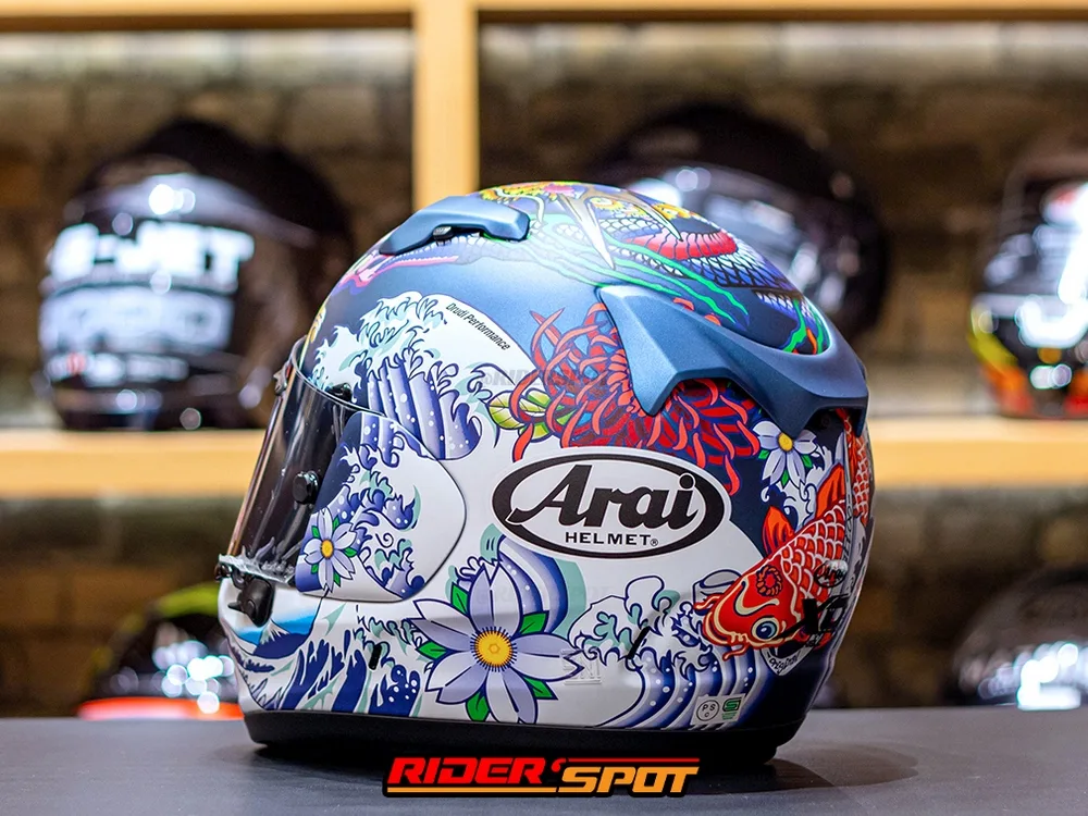 ARAI XD Oriental Flat Blue Helmet - Gambar 4