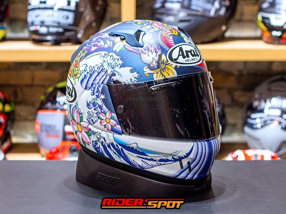 ARAI XD Oriental Flat Blue Helmet - Gambar 2