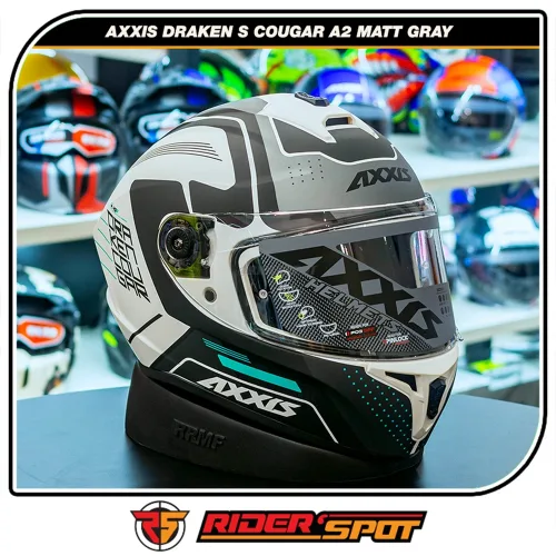 AXXIS Draken S Cougar A2 Matt Gray Helmet