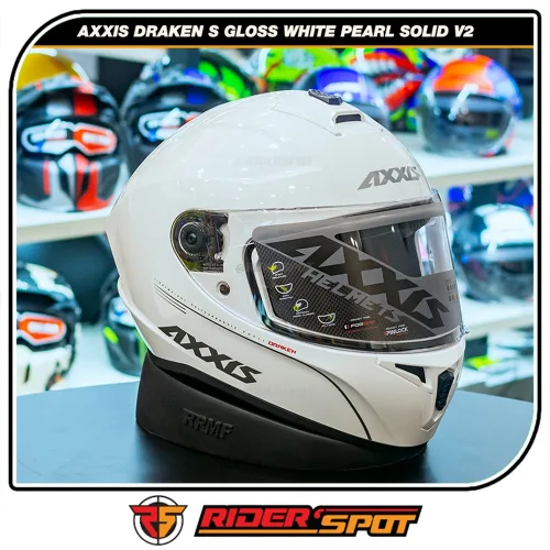 AXXIS Draken S Gloss White Pearl Solid V2 Helmet