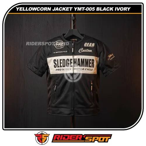 YELLOWCORN Protective Mesh Jacket YMT-005 Black Ivory