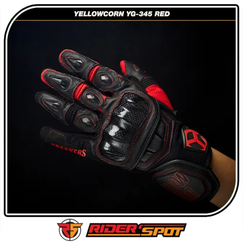 YELLOWCORN Glove YG-345 Red Mesh