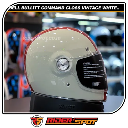 BELL Bullitt Command Gloss Vintage White/Oxblood/Blue Helmet