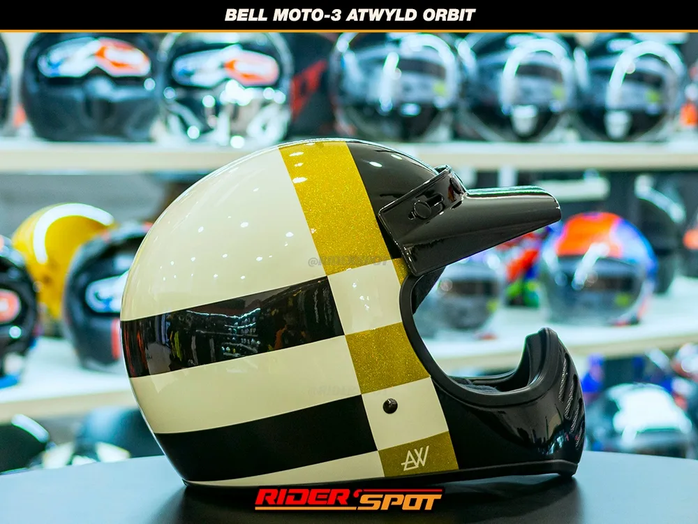 BELL Moto-3 ATWYLD Orbit White Black Helmet – Riderspot