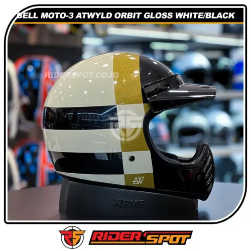 BELL Moto-3 ATWYLD Orbit White Black Helmet – Riderspot