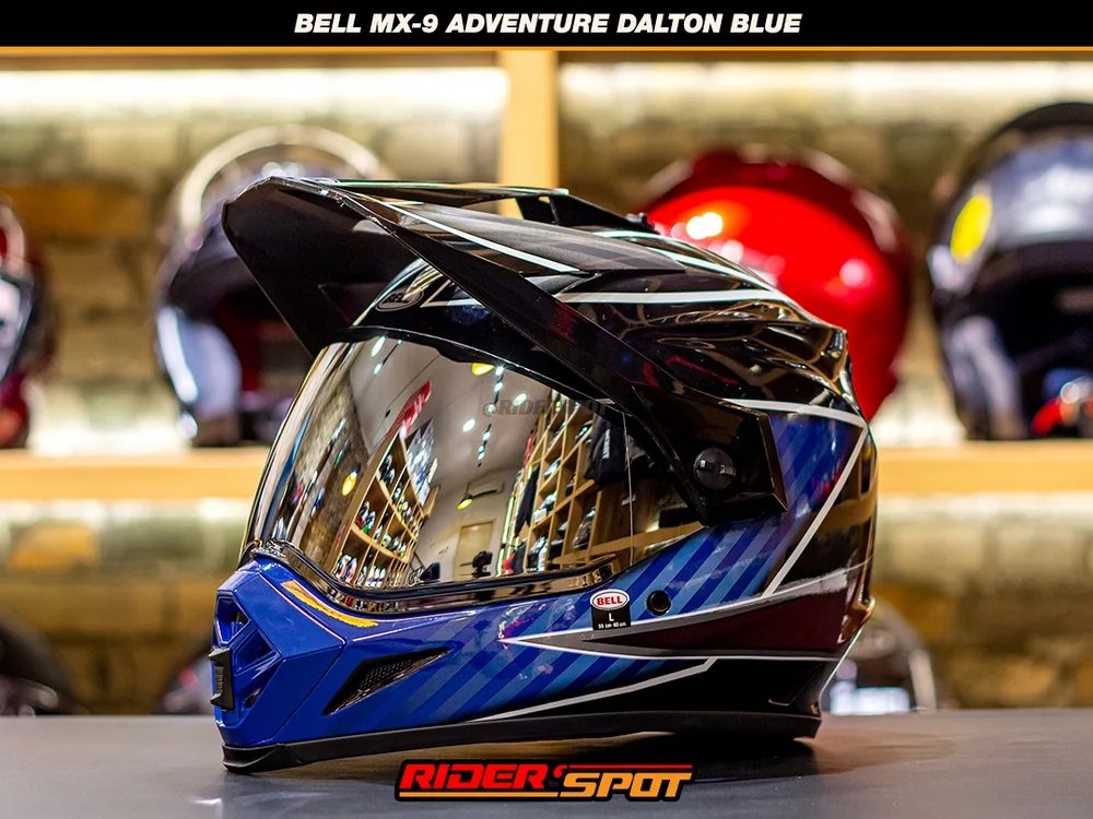 BELL MX-9 Adventure Mips Dalton Gloss Black Blue Helmet – Riderspot