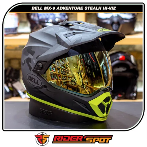 BELL MX-9 Adventure Mips Stealth Camo Matte Black/Hi-Viz Helmet