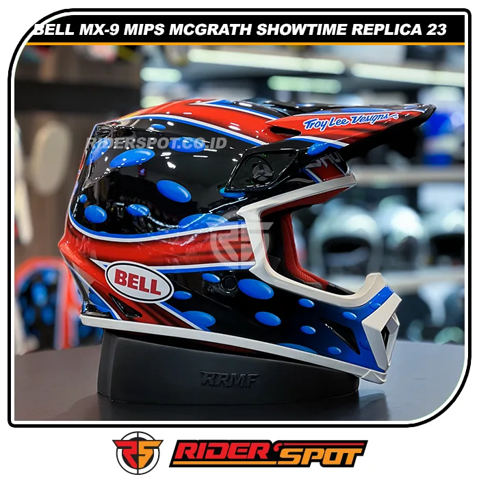 BELL MX-9 Mips Mcgrath Showtime Replica 23 Gloss Black Red Helmet