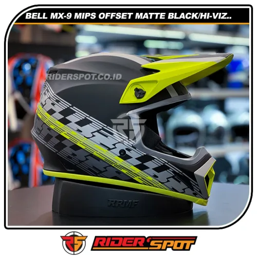 BELL MX-9 Mips Offset Matte Black/Hi-Viz Yellow Helmet