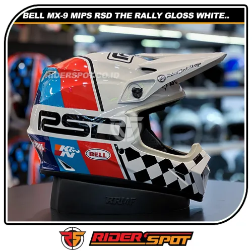 BELL MX-9 Mips RSD The Rally Gloss White/Black Helmet