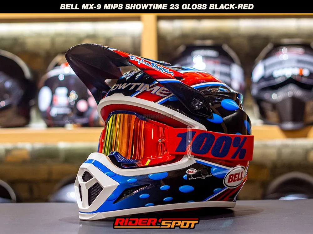 BELL MX-9 Mips Mcgrath Showtime Replica 23 Gloss Black Red Helmet