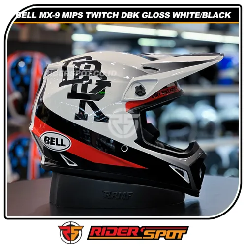 BELL MX-9 Mips Twitch DBK Gloss White-Black Helmet
