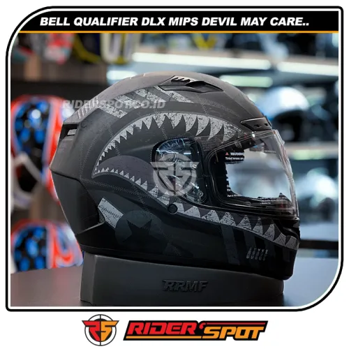 BELL Qualifier DLX Mips Devil May Care Matte Black/Grey Helmet