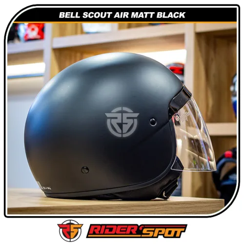 Bell Scout Air Matte Black Retro Helmet