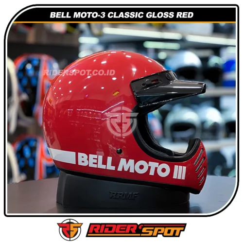 BELL Moto-3 Classic Gloss Red Helmet