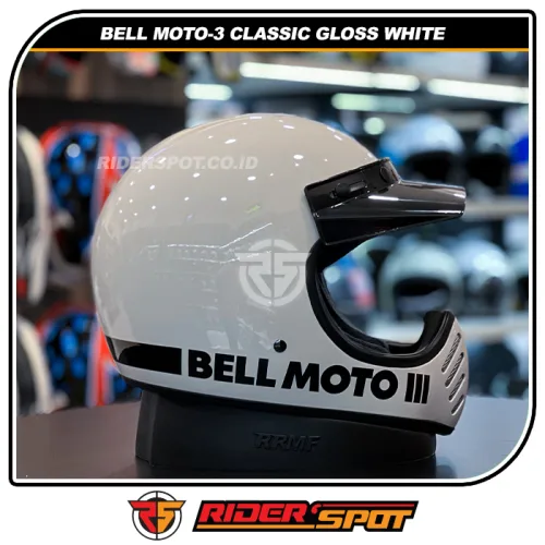 BELL Moto-3 Classic Gloss White Helmet