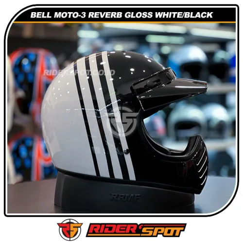 BELL Moto-3 Classic Reverb Gloss White-Black Helmet
