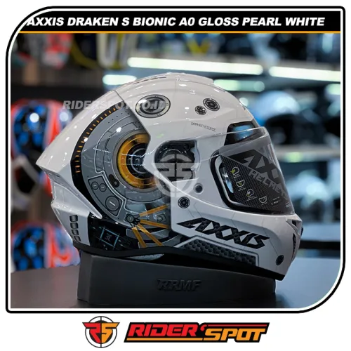 AXXIS Draken S Bionic A0 Gloss Pearl White Helmet