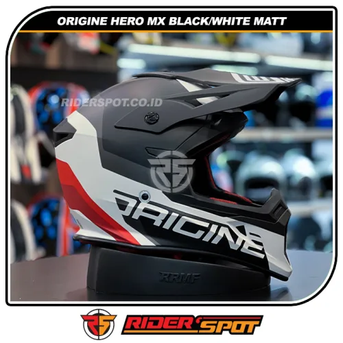 ORIGINE Hero MX Black White Matt Helmet
