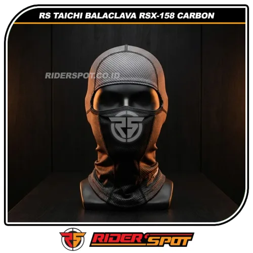 RS TAICHI Balaclava RSX-158 Cool Ride Fullface Mask Carbon