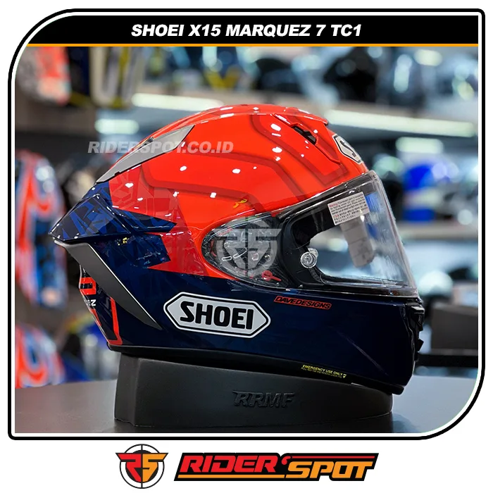 SHOEI X-Fifteen X15 Marquez 7 TC1 Red Blue Helmet – Riderspot