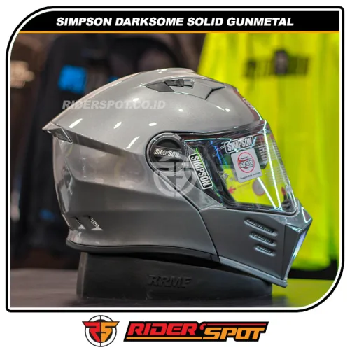 SIMPSON Darksome Solid Gunmetal Helmet