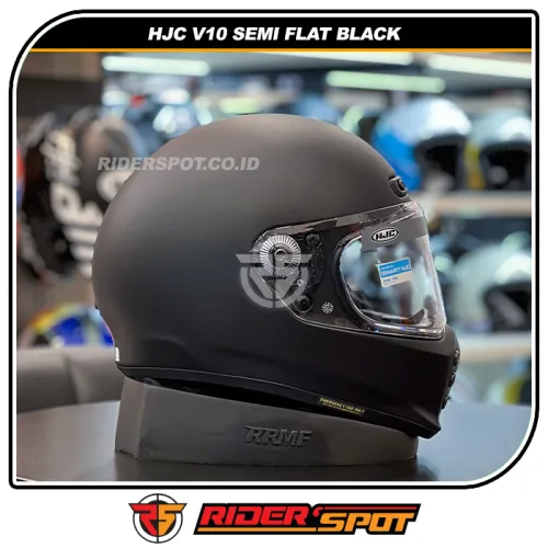 HJC V10 Semi Flat Black Vintage Helmet