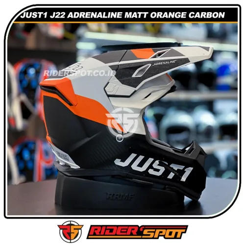 JUST1 J22 Adrenaline Matt Orange Carbon Helmet