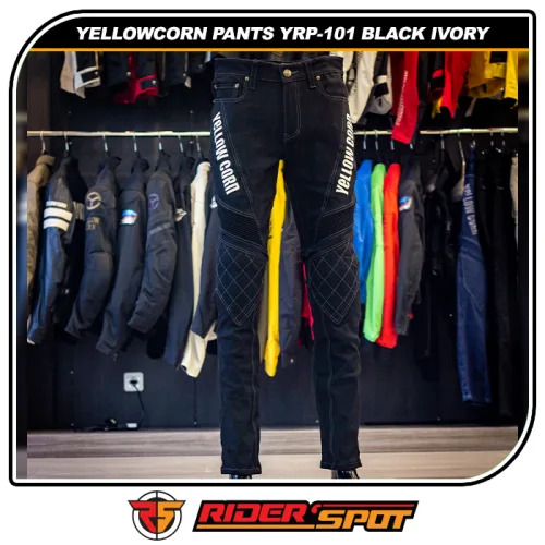 Yellowcorn Pants YRP-101 Black Riding Stretch Denim