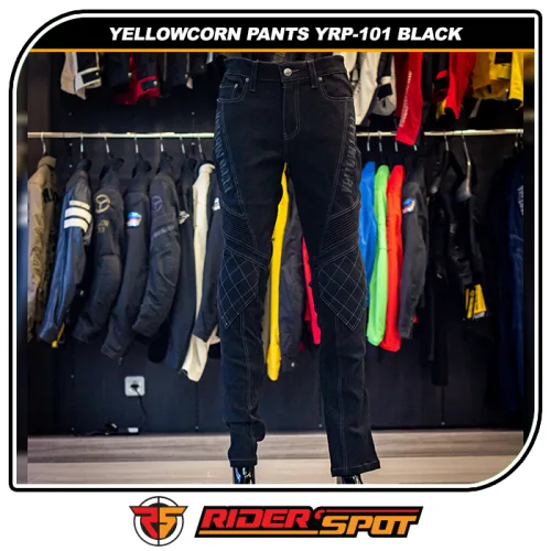 Yellowcorn Pants YRP-101 Black Riding Stretch Denim