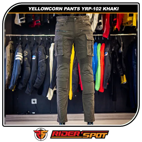 Yellowcorn Denim Pants YRP-102 Khaki Riding Stretch