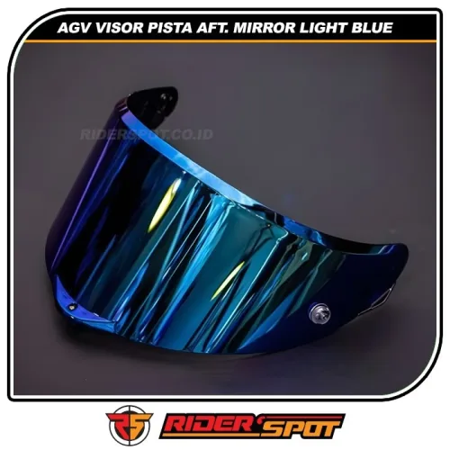 AGV Visor Pista Aftermarket Mirror Light Blue