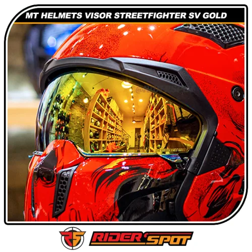 MT HELMETS Visor Streetfighter SV Gold