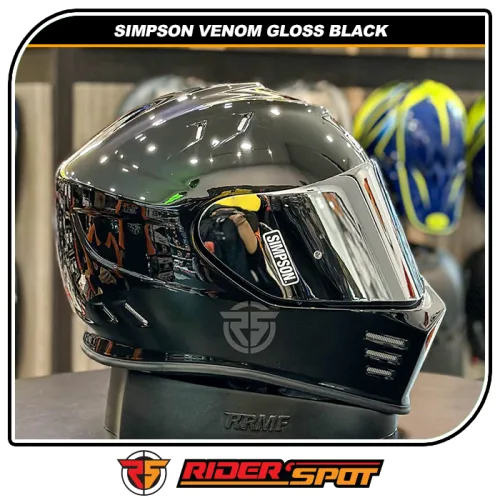 Simpson Venom Gloss Black Helmet