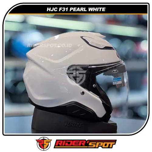 HJC F31 Solid Pearl White Gloss Helmet