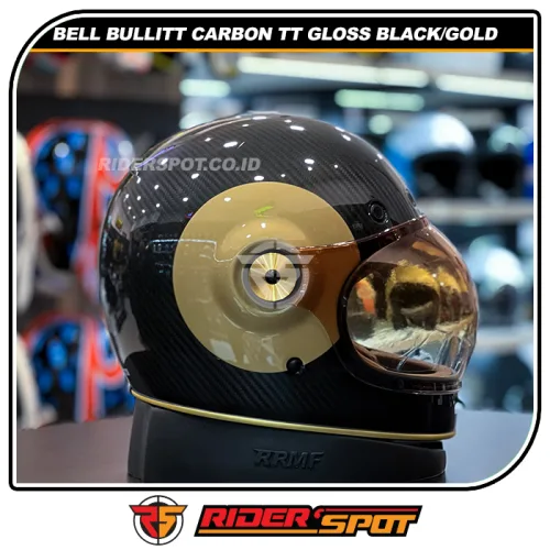 BELL Bullitt Carbon TT Gloss Black-Gold Helmet