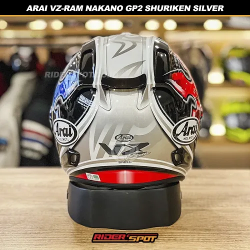 ARAI VZ-RAM Nakano GP2 Shuriken Silver Helmet – Riderspot