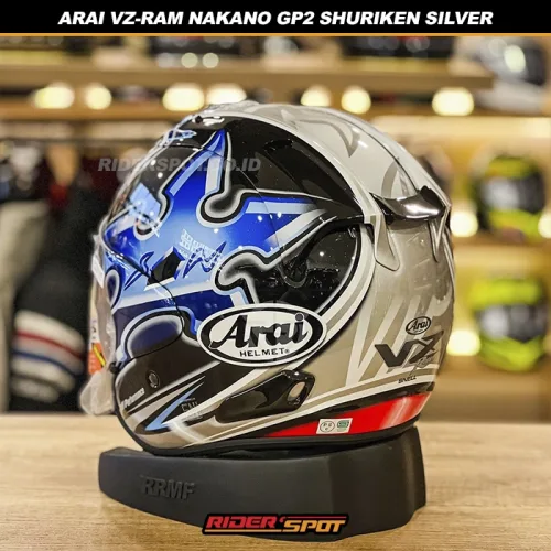 ARAI VZ-RAM Nakano GP2 Shuriken Silver Helmet – Riderspot