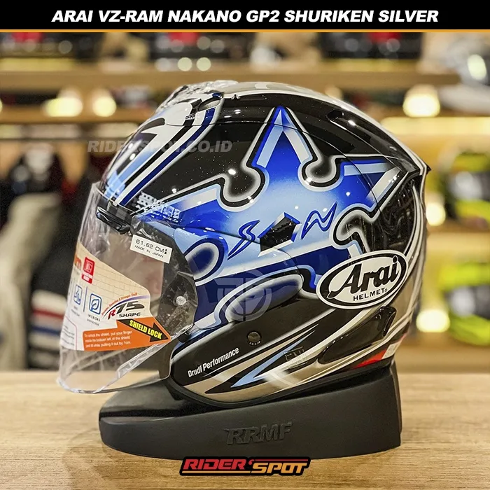 ARAI VZ-RAM Nakano GP2 Shuriken Silver Helmet – Riderspot