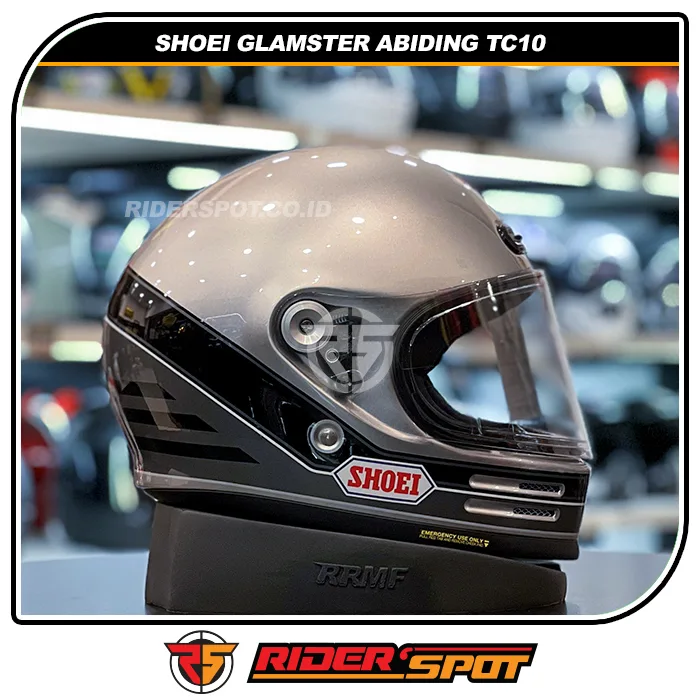 SHOEI Glamster Abiding TC10 Grey Silver Helmet – Riderspot