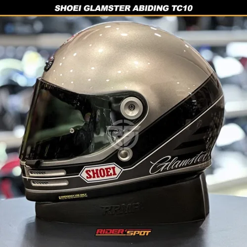 SHOEI Glamster Abiding TC10 Grey Silver Helmet – Riderspot