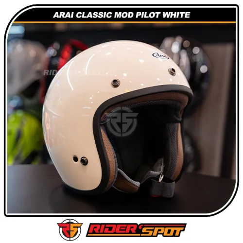 ARAI Classic MOD Pilot White Helmet