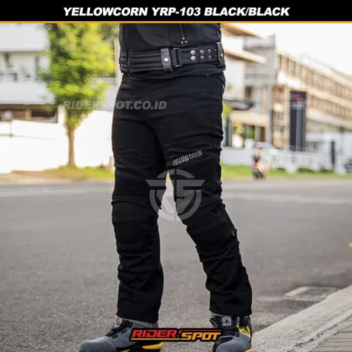 YELLOWCORN Riding Pants YRP-103 Protective Stretch Black – Riderspot