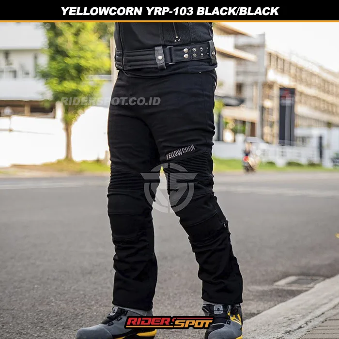 バイクウェア・装備 YeLLOW CORN Stretch denim riding pants YELLOWCORN Riding Pants YRP-103 Protective Stretch Black – Riderspot