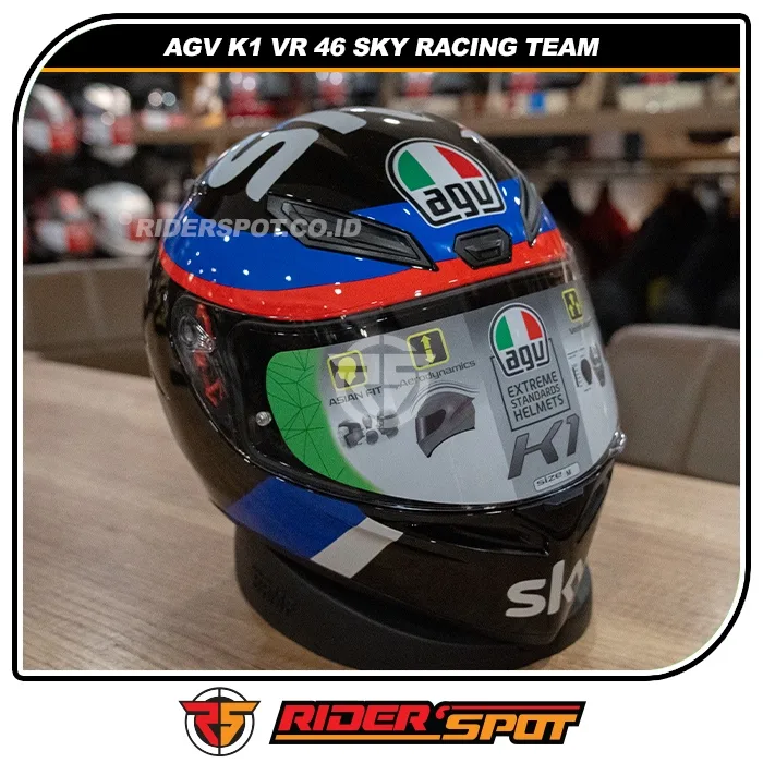 AGV K1 VR 46 Sky Racing Team Helmet - Asian Fit – Riderspot