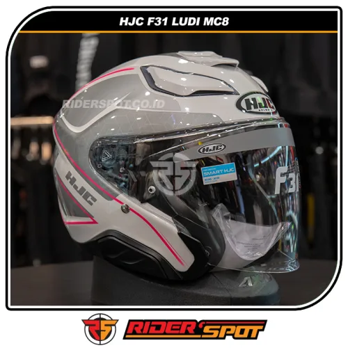 HJC F31 Ludi MC8 Pink Half Jet Helmet