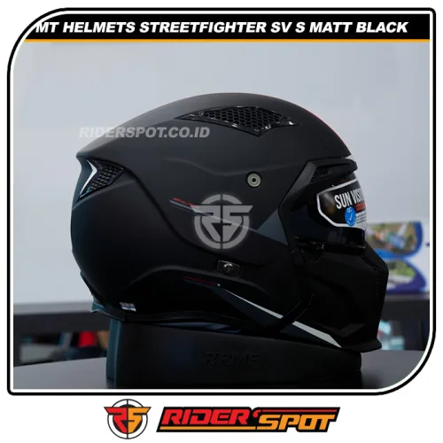 MT Helmets Streetfighter SV S Matt Black Crossover